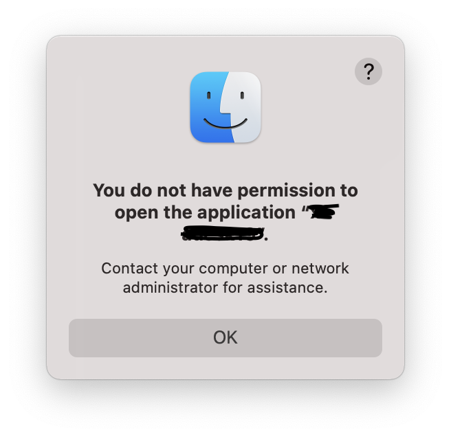 reset permissions for app osx